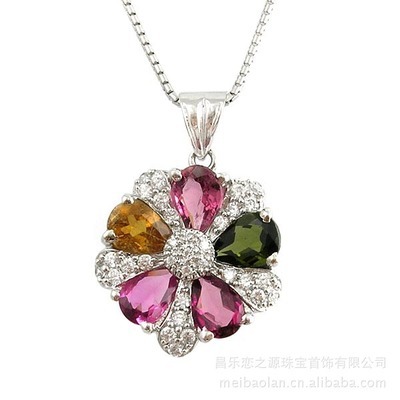 美寶藍(lán)珠寶925純銀天然碧璽吊墜項鏈 批發(fā)優(yōu)勢與產(chǎn)品詳解